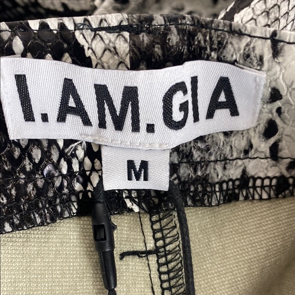 New I AM GIA Trousers Snakeprint Brandy Pants Size Medium - Picture 8 of 10